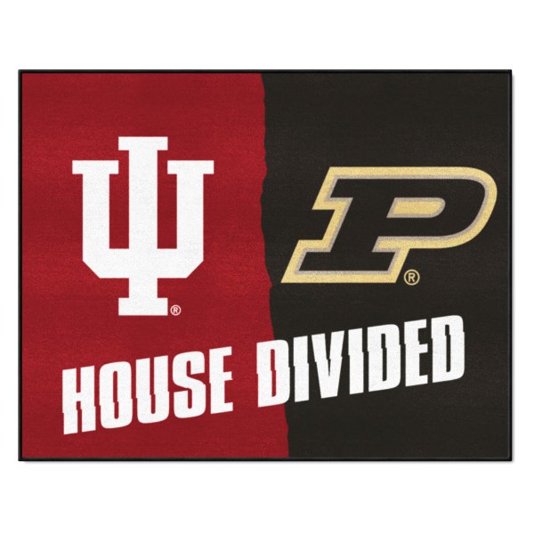 FanMats® - Indiana University/Purdue University 33.75" x 42.5" Nylon Face House Divided Floor Mat