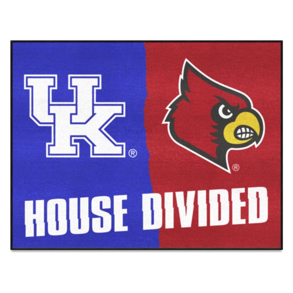 FanMats® - University of Kentucky/University of Louisville 33.75" x 42.5" Nylon Face House Divided Floor Mat