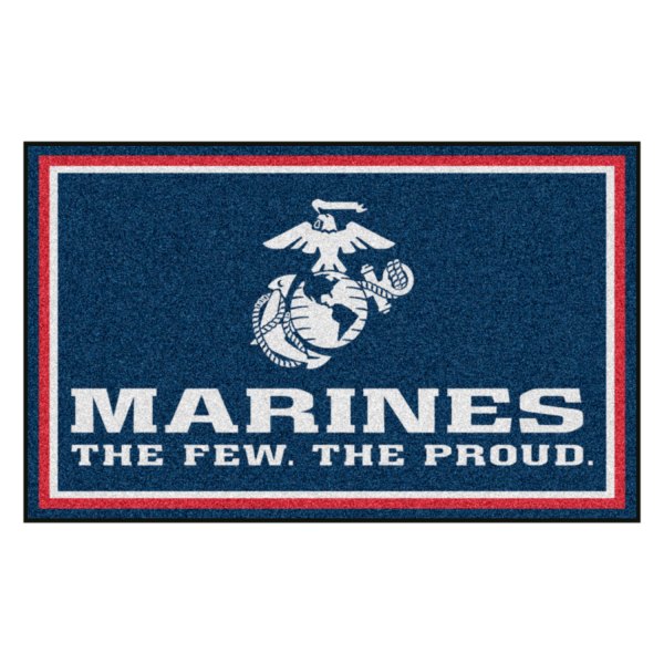 FanMats® - U.S. Marines 48" x 72" Nylon Face Ultra Plush Floor Rug with "Marines" Official Logo