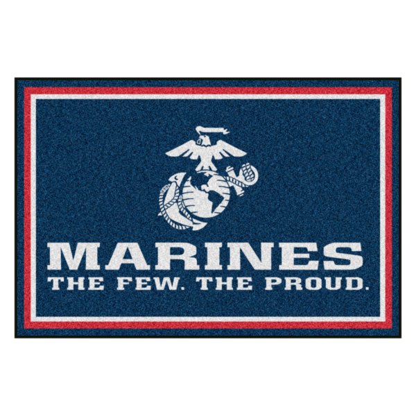 FanMats® - U.S. Marines 60" x 96" Nylon Face Ultra Plush Floor Rug with "Marines" Official Logo