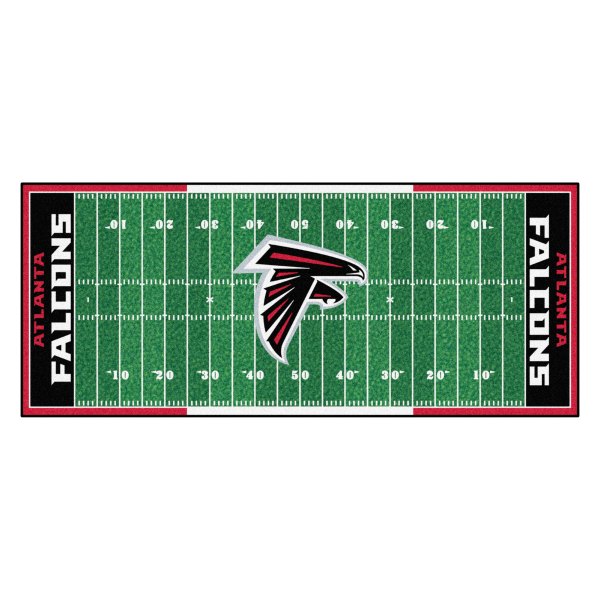FanMats® - Atlanta Falcons 30" x 72" Nylon Face Football Field Runner Mat with "Falcon" Logo