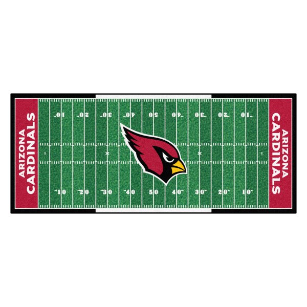 FanMats® - Arizona Cardinals 30" x 72" Nylon Face Football Field Runner Mat with "Cardinal" Logo