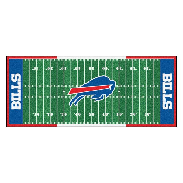 FanMats® - Buffalo Bills 30" x 72" Nylon Face Football Field Runner Mat with "Buffalo" Logo
