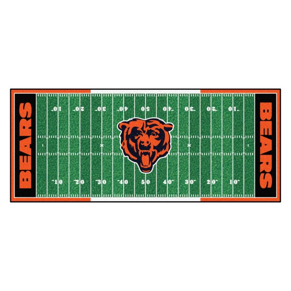 FanMats® - Chicago Bears 30" x 72" Nylon Face Football Field Runner Mat with "C" Logo