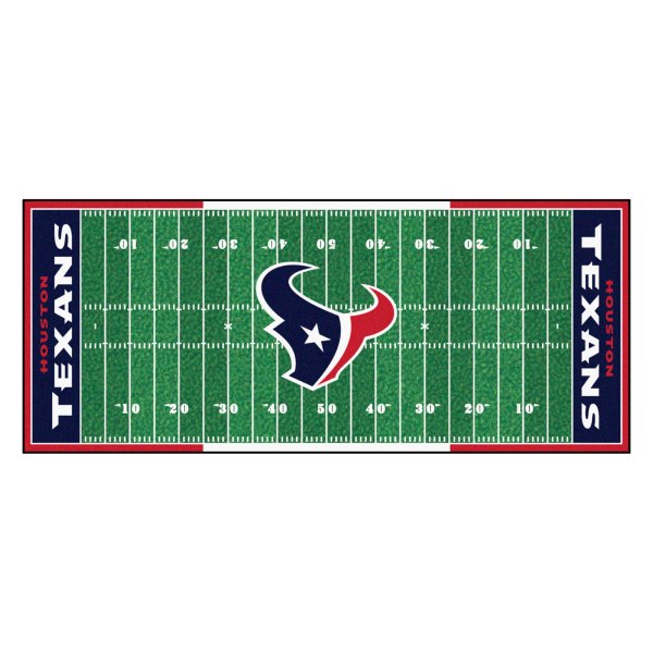 FanMats® - Houston Texans 30" x 72" Nylon Face Football Field Runner Mat with "Texans" Logo