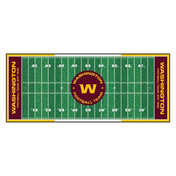 FanMats® - Washington Football Team 30" x 72" Nylon Face Football Field Runner Mat