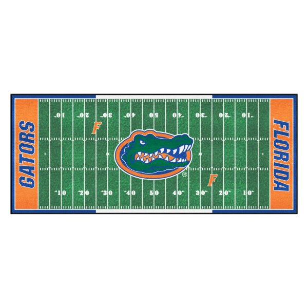 FanMats® - University of Florida 30" x 72" Nylon Face Football Field Runner Mat with "Gator" Logo