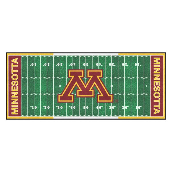 FanMats® - University of Minnesota 30" x 72" Nylon Face Football Field Runner Mat with "Block M" Logo