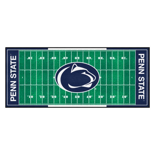FanMats® - Penn State University 30" x 72" Nylon Face Football Field Runner Mat with "Nittany Lion" Logo