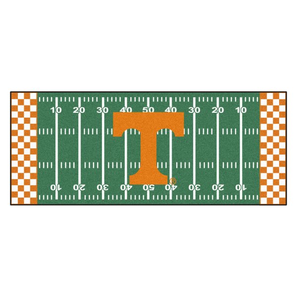 FanMats® - University of Tennessee 30" x 72" Nylon Face Football Field Runner Mat with "Power T" Logo