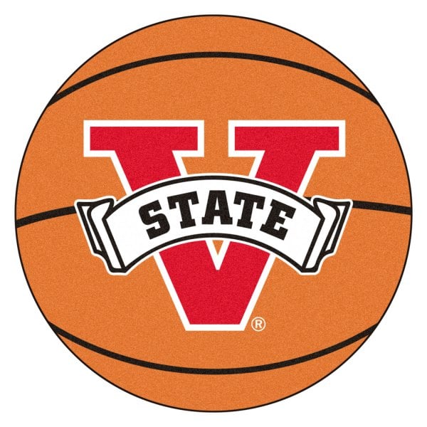 FanMats® - Valdosta State University 27" Dia Nylon Face Basketball Ball Floor Mat with "V & Banner State" Logo