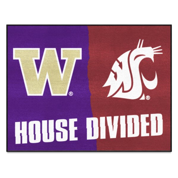 FanMats® - University of Washington/Washington State University 33.75" x 42.5" Nylon Face House Divided Floor Mat