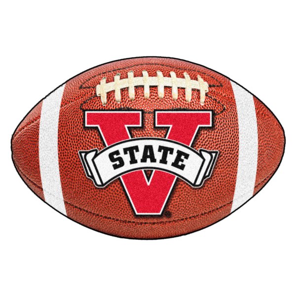 FanMats® - Valdosta State University 20.5" x 32.5" Nylon Face Football Ball Floor Mat with "V & Banner State" Logo