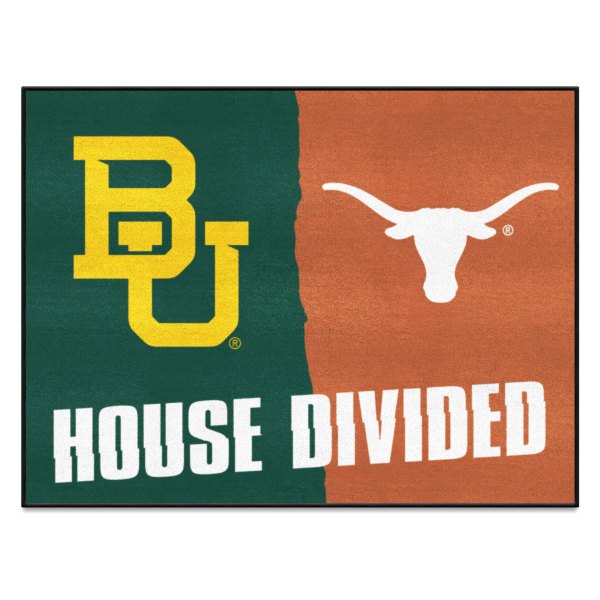 FanMats® - Baylor University/University of Texas 33.75" x 42.5" Nylon Face House Divided Floor Mat