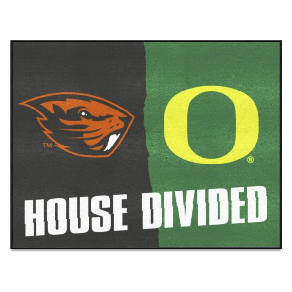 FanMats® - University of Oregon/Oregon State University 33.75" x 42.5" Nylon Face House Divided Floor Mat