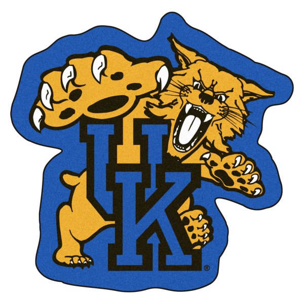 FanMats® - University of Kentucky 36" x 48" Mascot Floor Mat with "UK & Wildcat" Logo