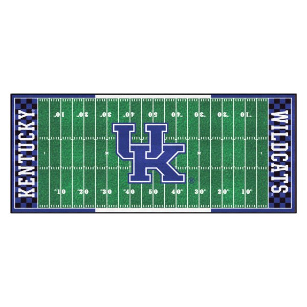 FanMats® - University of Kentucky 30" x 72" Nylon Face Football Field Runner Mat with "UK" Logo