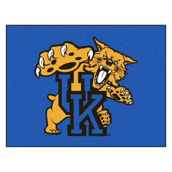 FanMats® - University of Kentucky 33.75" x 42.5" Nylon Face All-Star Floor Mat with "UK & Wildcat" Logo