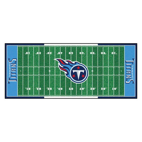 FanMats® - Tennessee Titans 30" x 72" Nylon Face Football Field Runner Mat with "Comet T" Logo