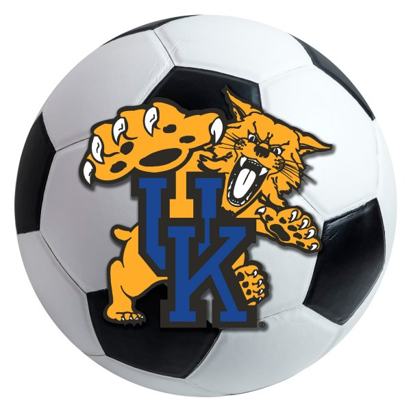 FanMats® - University of Kentucky 27" Dia Nylon Face Soccer Ball Floor Mat with "UK & Wildcat" Logo