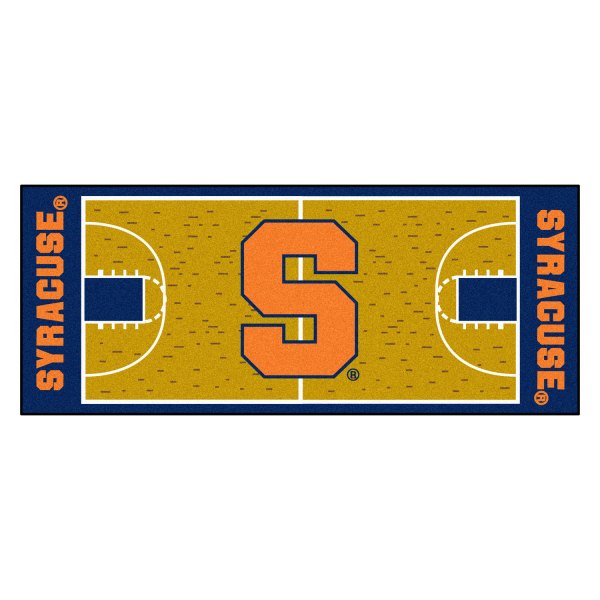 FanMats® - Syracuse University 30" x 72" Nylon Face Basketball Court Runner Mat with "Block S" Logo