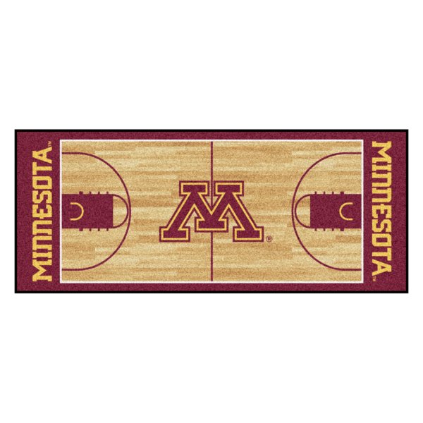 FanMats® - University of Minnesota 30" x 72" Nylon Face Basketball Court Runner Mat with "Block M" Logo