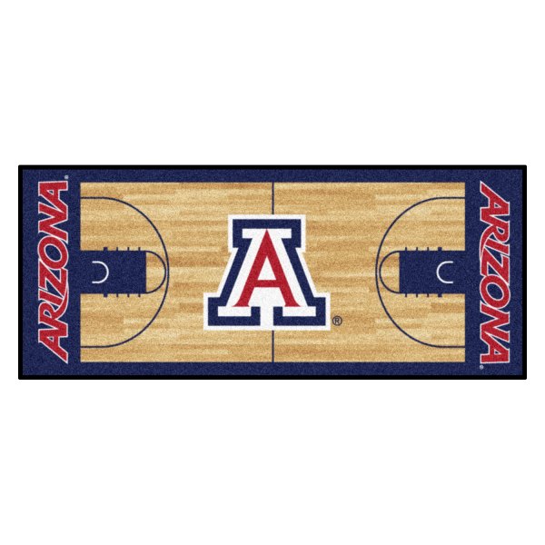 FanMats® - University of Arizona 30" x 72" Nylon Face Basketball Court Runner Mat with "A" Primary Logo