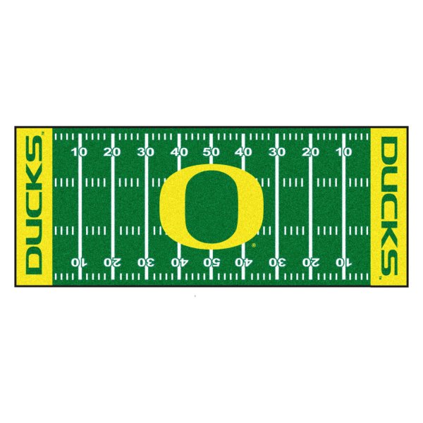 FanMats® - University of Oregon 30" x 72" Nylon Face Football Field Runner Mat with "O" Logo