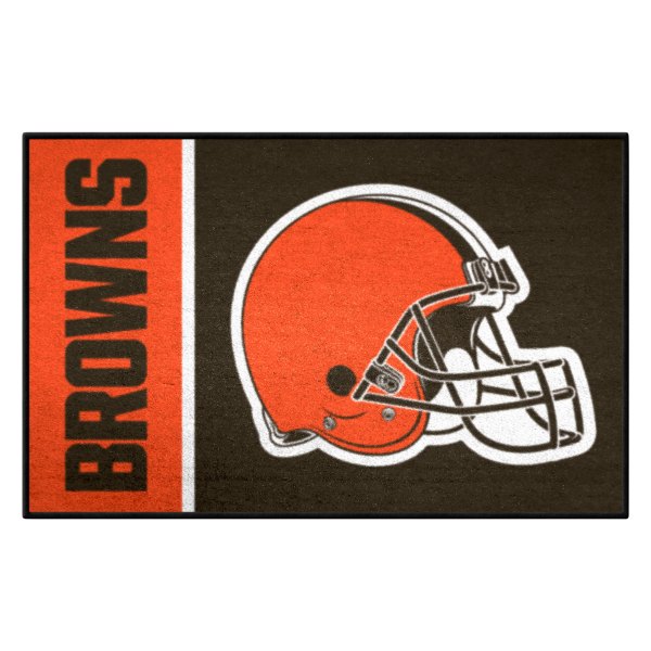 FanMats® - Cleveland Browns 19" x 30" Nylon Face Uniform Starter Mat with "Browns Helmet" Logo & Wordmark