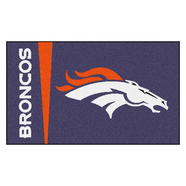 FanMats® - Denver Broncos 19" x 30" Nylon Face Uniform Starter Mat with "Bronco" Logo & Wordmark