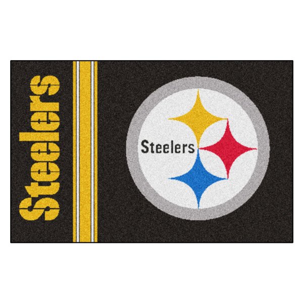 FanMats® - Pittsburgh Steelers 19" x 30" Nylon Face Uniform Starter Mat with "Steelers" Logo & Wordmark