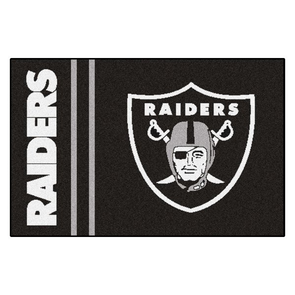 FanMats® - Las Vegas Raiders 19" x 30" Nylon Face Uniform Starter Mat with "Raider" Logo & Wordmark