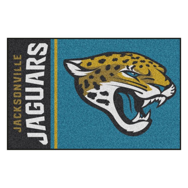 FanMats® - Jacksonville Jaguars 19" x 30" Nylon Face Uniform Starter Mat with "Jaguar" Logo & Wordmark
