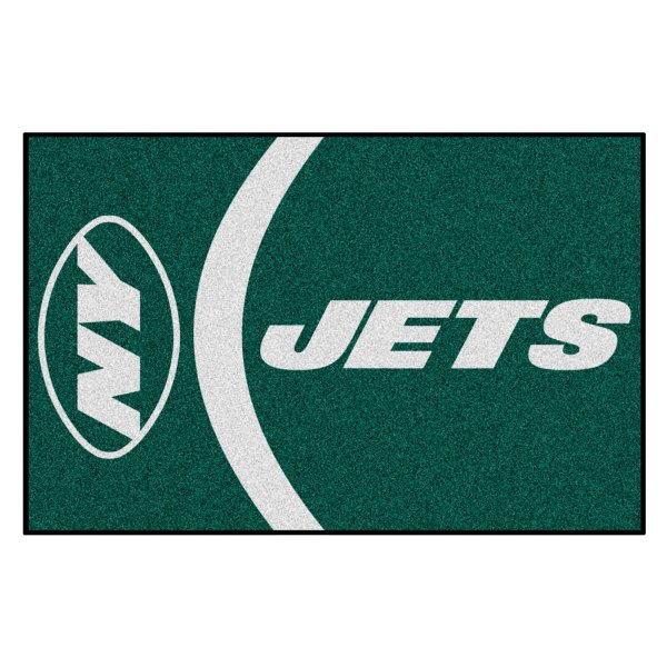 FanMats® - New York Jets 19" x 30" Nylon Face Uniform Starter Mat with "Oval NY Jets" Logo & Wordmark