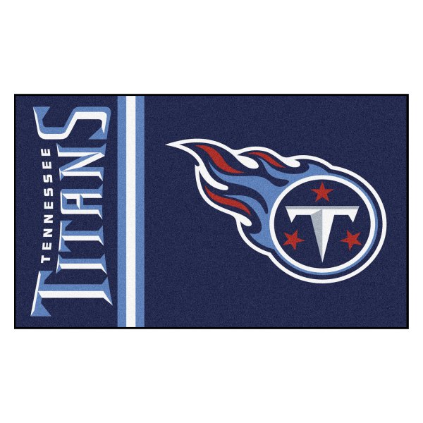 FanMats® - Tennessee Titans 19" x 30" Nylon Face Uniform Starter Mat with "Comet T" Logo & Wordmark