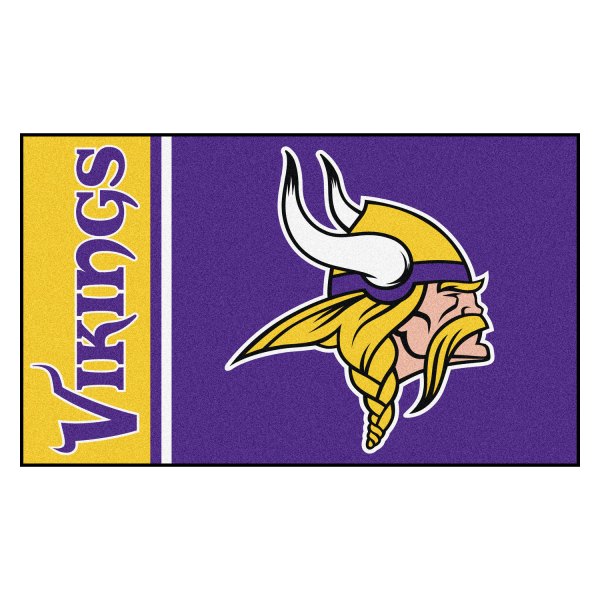 FanMats® - Minnesota Vikings 19" x 30" Nylon Face Uniform Starter Mat with "Viking" Logo & Wordmark
