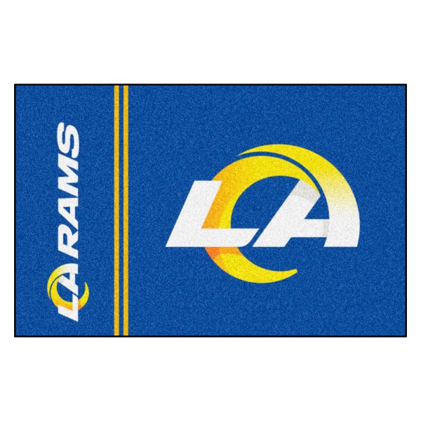 FanMats® - Los Angeles Rams 19" x 30" Nylon Face Uniform Starter Mat with "Ram" Logo & Wordmark