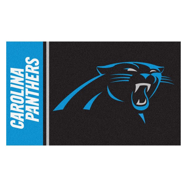 FanMats® - Carolina Panthers 19" x 30" Nylon Face Uniform Starter Mat with "Panther" Logo & Wordmark