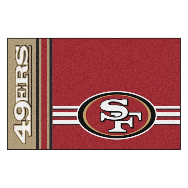 FanMats® - San Francisco 49ers 19" x 30" Nylon Face Uniform Starter Mat with "Oval 49ers" Logo & Wordmark