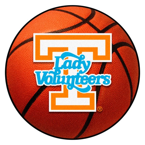 FanMats® - University of Tennessee 27" Dia Nylon Face Basketball Ball Floor Mat with "Power T" Logo & "Lady Volunteers"