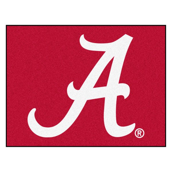 FanMats® - University of Alabama 33.75" x 42.5" Nylon Face All-Star Floor Mat with "Script A" Logo