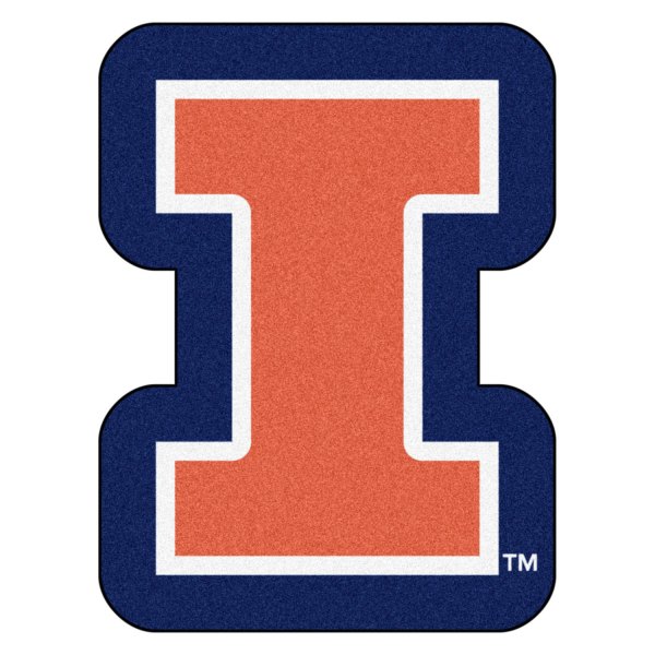 FanMats® - University of Illinois 36" x 48" Mascot Floor Mat with "I" Logo