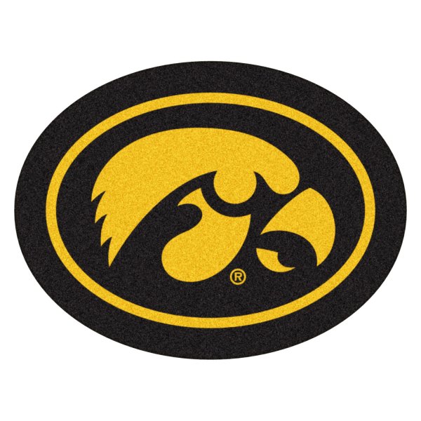 FanMats® - University of Iowa 36" x 48" Mascot Floor Mat with "Hawkeye" Logo