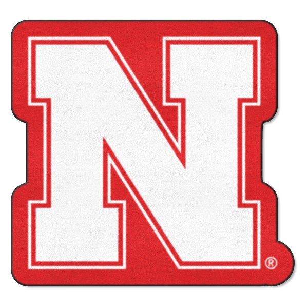 FanMats® - University of Nebraska 36" x 48" Mascot Floor Mat with "Herbie Husker" Logo