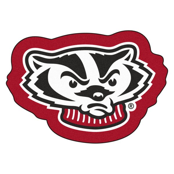 FanMats® - University of Wisconsin 36" x 48" Mascot Floor Mat with "Badger" Logo
