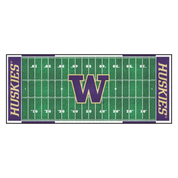 FanMats® - University of Washington 30" x 72" Nylon Face Football Field Runner Mat with "W" Logo