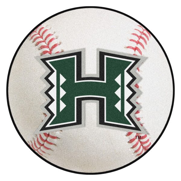 FanMats® - University of Hawaii 27" Dia Nylon Face Baseball Ball Floor Mat