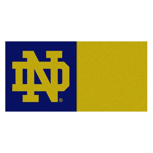 FanMats® - Notre Dame 18" x 18" Nylon Face Team Carpet Tiles with "ND" Logo