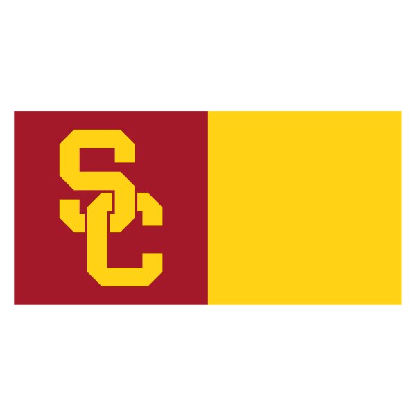 FanMats® - University of Southern California 18" x 18" Nylon Face Team Carpet Tiles with "Block SC" Logo
