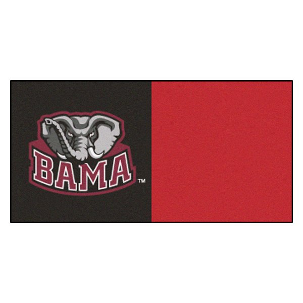 FanMats® - University of Alabama 18" x 18" Nylon Face Team Carpet Tiles with "Script A" Logo